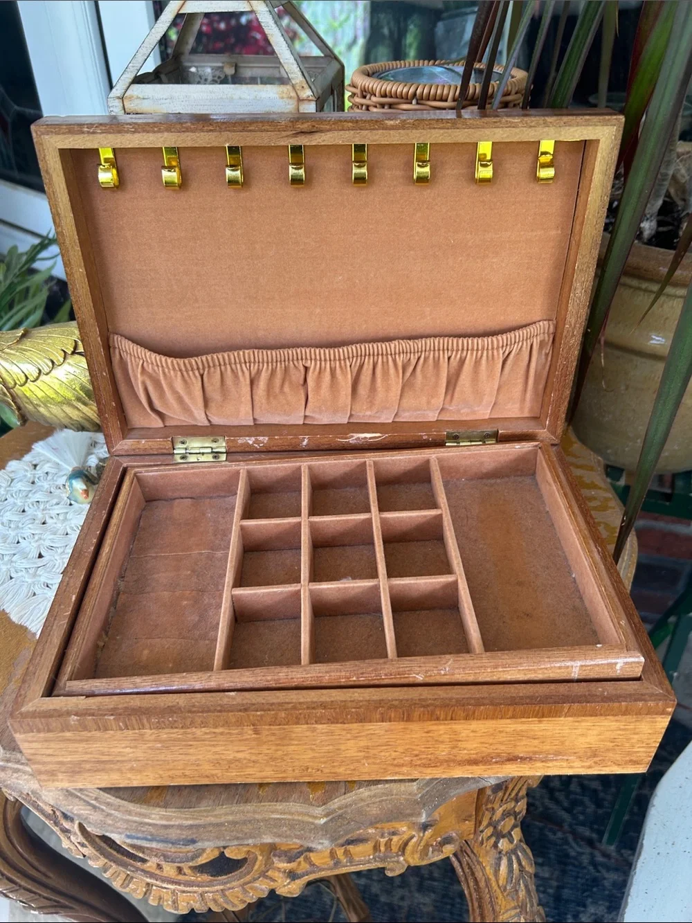 Vintage rectangular wooden